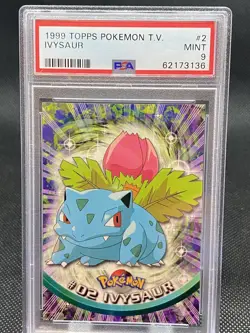 1999 Topps Pokemon TV #2 IVYSAUR PSA 9 Mint - Image 1