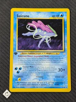 Suicune 27/64 - Neo Revelation 1st Edition Non-Holo Rare Pokemon TCG NM - Image 1
