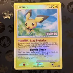Pokemon - Pichu 45/100 Platinum Reverse Holo Burger King Promo Stamped MP - Image 1
