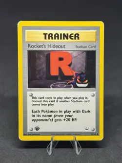 Pokemon Rocket's Hideout 63/64 1st Edition Neo Revelation Regular - Image 1