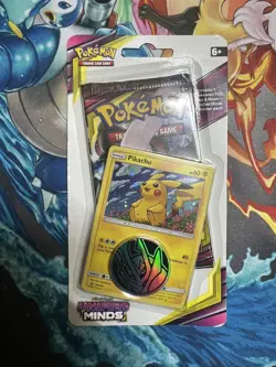 Pokemon Sun & Moon Unified Minds Checklane Coin Blister Pikachu Promo Sealed - Image 1