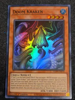 NM Yugioh Doom Kraken LED9-EN018 Super Rare 1st Ed - Image 1