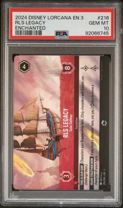 2024 DISNEY LORCANA EN 3-INTO THE INKLANDS RLS LEGACY - SOLAR GALLEON PSA 10 - Image 1