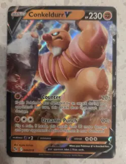 Pokemon TCG Conkeldurr v 040/078 Full Art Holo Ultra Rare Card NM +🎁 - Image 1