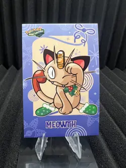 Meowth - Cracked Ice Holo - Christmas Card Database - Pokemon NM - Image 1