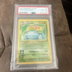 Pokemon Venusaur Holo Rare Card 015/102 Base Set TCG WOTC 1999 PSA 8 NM-Mint - Image 1