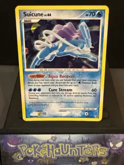 Pokemon Card Suicune 19/132 Secret Wonders Cracked Ice Holo Light Play - Image 1