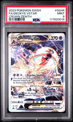 2023 Pokemon Crown Zenith #GG46 Full Art Deoxys VSTAR PSA 9 MINT Trusted Seller! - Image 1
