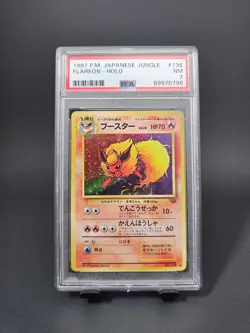 1997 Pokemon Japanese Jungle #136 Flareon-Holo PSA 7 - Image 1