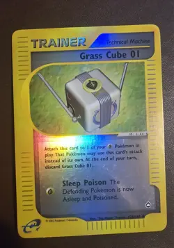 POKEMON AQUAPOLIS GRASS CUBE 01 REVERSE HOLO 124/147 - LP 🔥 - Image 1