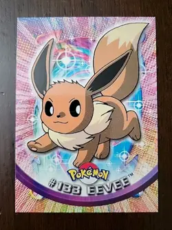 NM! 2000 Topps Pokemon TV Animation Edition Series 3 #133 Eevee Blue Label - Image 1