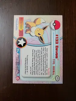 NM! 2000 Topps Pokemon TV Animation Edition Series 3 #133 Eevee Blue Label - Image 2