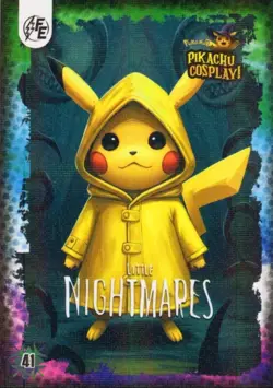 Little Nightmares (Pikachu) #41 - Galaxy Holo - Electric Pikachu Cosplay Pokemon - Image 1