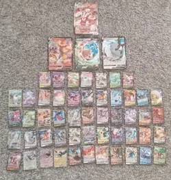 pokemon card 55 card lot 4 oversized cards, 51 normal sized cards - Image 1