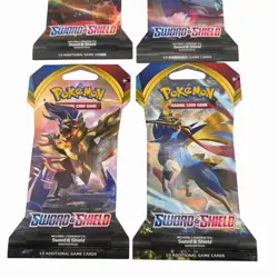 ✨Pokemon TCG: Sword And Shield Base Set (4 Sleeved Booster Pack Art Set)✨ - Image 3
