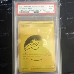 2021 Pokemon FA/Poke Ball #146 SWSH BSP Celebrations Ultra-Premium Collar PSA 9 - Image 1