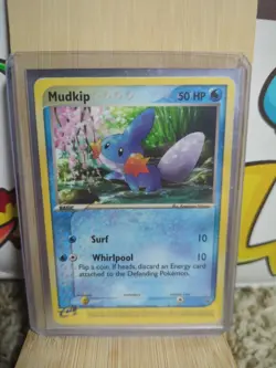 Pokemon TCG Mudkip 018 Black Star Wotc Promo 2003 E-reader Vintage W9W-RRG-0U3 - Image 1