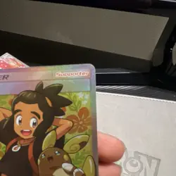Pokemon Hau Full Art Ultra Rare Trainer Holo Raichu & Alolan Raichu GX TAG TEAM - Image 4