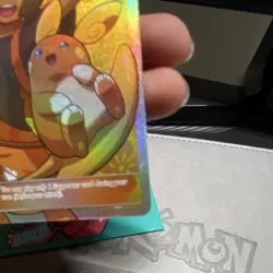 Pokemon Hau Full Art Ultra Rare Trainer Holo Raichu & Alolan Raichu GX TAG TEAM - Image 5