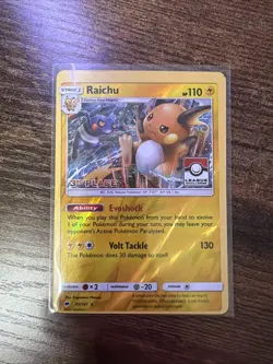 Pokemon League Challenge Raichu TCG Super Heavy Miscut 41/147 3rd Place Promo - Image 1