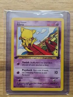 Pokemon 2000 WOTC Team Rocket 1st Edition Abra 49/82 - Excellent - Image 1