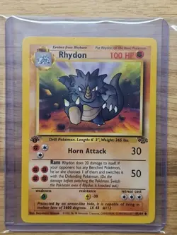 Pokemon 1999 WOTC Jungle 1st Edition Rhydon 45/64 - Near Mint - Image 1