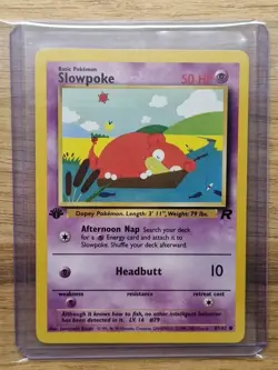 Pokemon 2000 WOTC Team Rocket 1st Edition Slowpoke 67/82 - Near Mint - Image 1