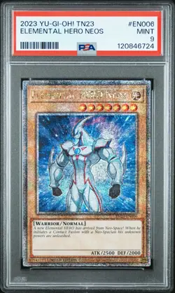 2024 Yu-Gi-Oh Elemental Hero Neos - TN23-EN006 Quarter CSR PSA 9 (Sept 25) - Image 1