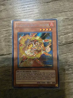 Gladiator Beast Laquari RYMP-EN096 Ra Yellow Mega Pack 1st Edition Secret Rare - Image 1