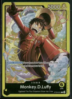 One Piece TCG Monkey.D.Luffy Leader ST29-001 - ENGLISH GOLD Starter Deck - Image 1