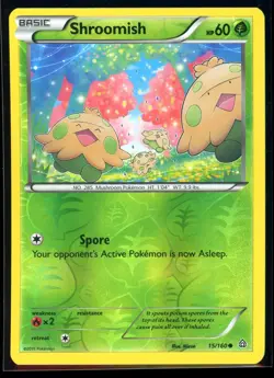 2015 XY - Primal Clash Shroomish Reverse Holo Pokemon Card #15 - Image 1