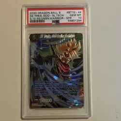 Dragon Ball Super Card Game SS Trunks God-Sealing Technique BT10-044 SPR PSA 10 - Image 1