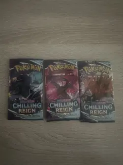 Pokemon Cards Chilling Reign EMPTY Art Packs X3 With Bonus Gift - Image 1