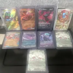 Pokemon TCG Card Lot Galarian Moltres V Maushold EX Mega Lucario EX 9x Holo EX V - Image 1