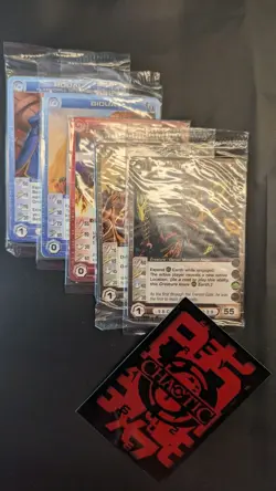 Chaotic Fire And Stone 3 Card Promo Lot Of 30x Sealed Packs - Image 5