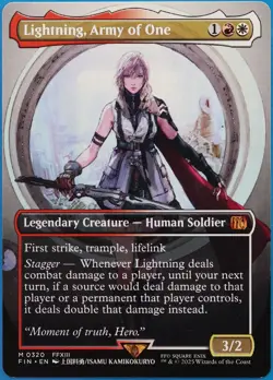 Lightning, Army of One (Borderless Artist 320) Final Fantasy NM (510020) - Image 1
