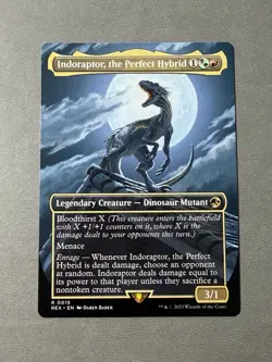 MTG Indoraptor, the Perfect Hybrid - Borderless Near Mint, English LCI REX - Image 1