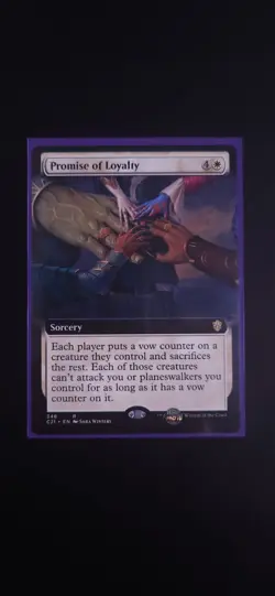 Promise of Loyalty Extended Art Borderless Commander 2021 Regular Near Mint MTG - Image 1