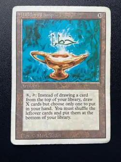 MTG 1x Aladdin's Lamp Revised 3rd Edition Artifact Magic the Gathering Card Rare - Image 1