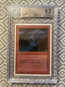 BGS 9.5 Gem Mint French Lightning Bolt “Foudre” Revised FWB MTG - Image 1