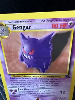 Gengar Fossil 20/62 Rare WOTC Pokemon Card LP – Non-Holo - Image 2