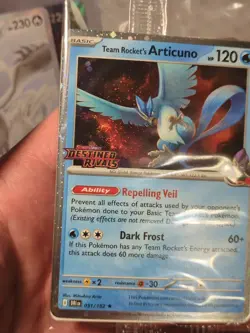 Pokemon Team Rocket's Articuno Best Buy Sealed Promo Destined Rivals Stamp Swirl - Image 3