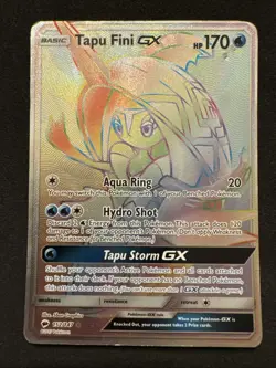 Pokemon Tapu Fini GX - 152/147 - Burning Shadows - Rainbow Secret Rare - Image 1
