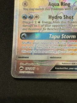 Pokemon Tapu Fini GX - 152/147 - Burning Shadows - Rainbow Secret Rare - Image 4