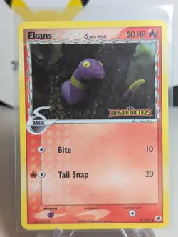 Pokemon TCG Ekans 47/101 EX Dragon Frontiers Stamped Reverse Holo 2006 LP - Image 1