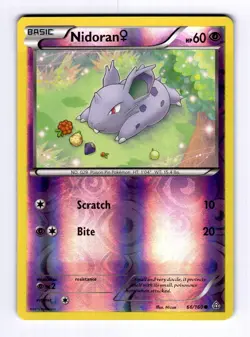 Nidoran (F) XY - Primal Clash #66 (2015) Common Reverse Holo NM Pokemon - Image 1