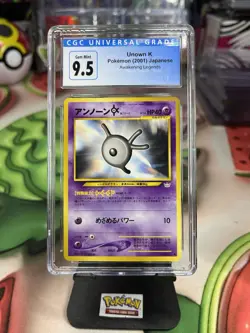 Unown K Pokemon (2001) Japanese CGC 9.5 Mint Awakening Legends - Image 1
