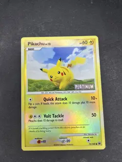 Pikachu Lv. 12 70/100 Reverse Holo Stamp Pokemon Majestic Dawn TCG Mp - Image 2