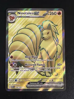 Ninetales Ex 186/165 Pokemon English Scarlet Violet 151 Ultra Rare Full Art NM - Image 1