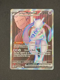 Pokemon Mewtwo EX TCG Team Rockets 213/182 Full Art Destined Rivals English - Image 1